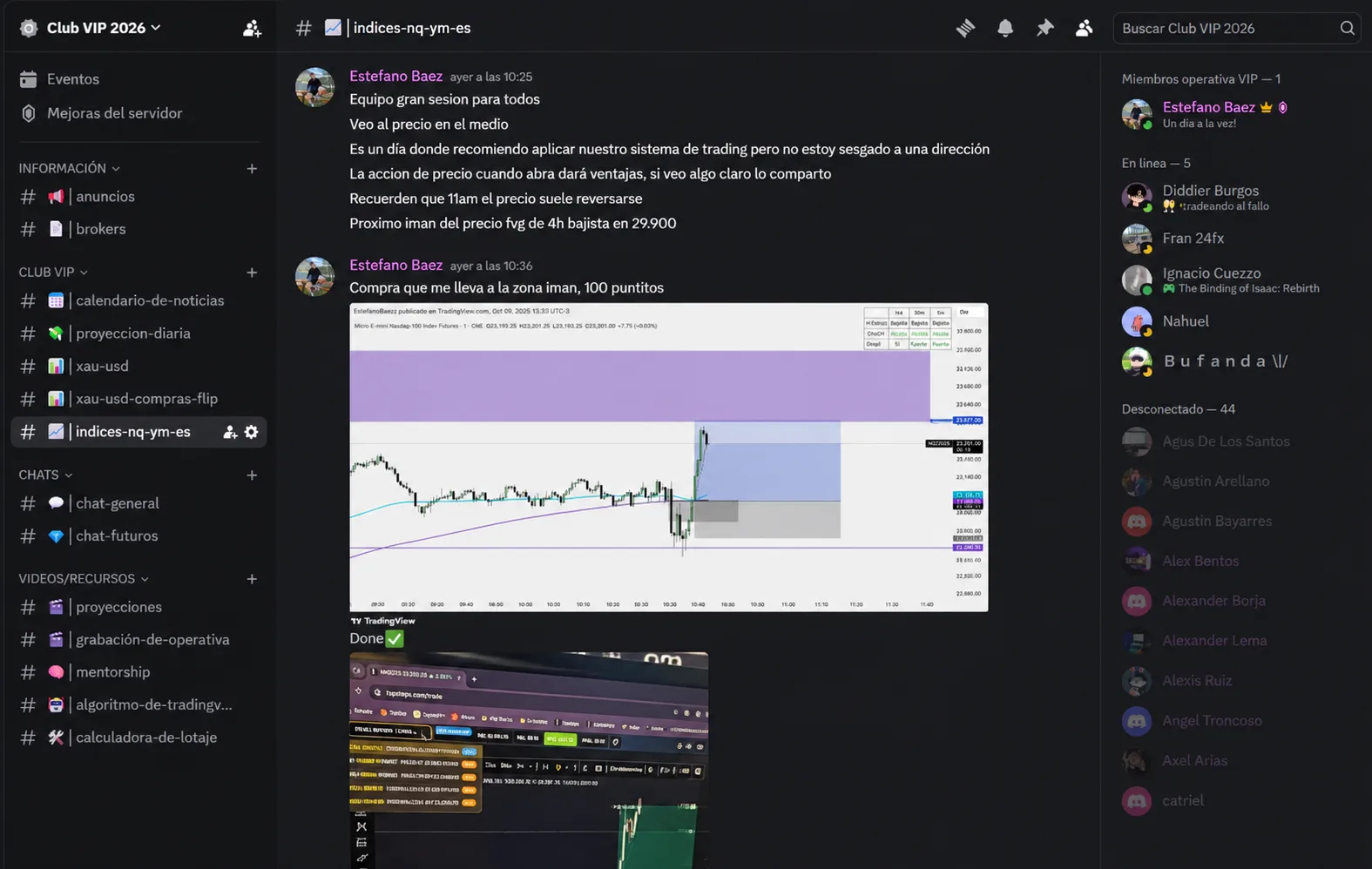 Club VIP Discord — vista por dentro
